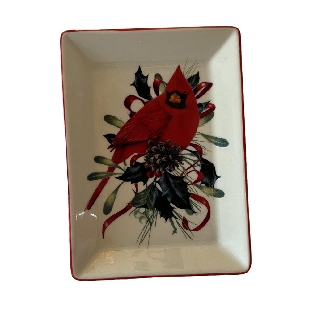 Lenox Winter Greetings Spoon Rest | Cardinal Holiday Serving Dish | Christmas